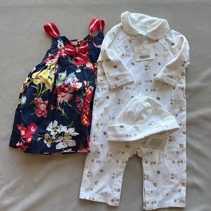 Janie and Jack Girls Bundle 0-3M NWT